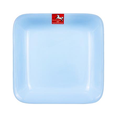 จานเหลี่ยม ABS 7.5 นิ้ว GOLDEN HORSE สีฟ้า_0