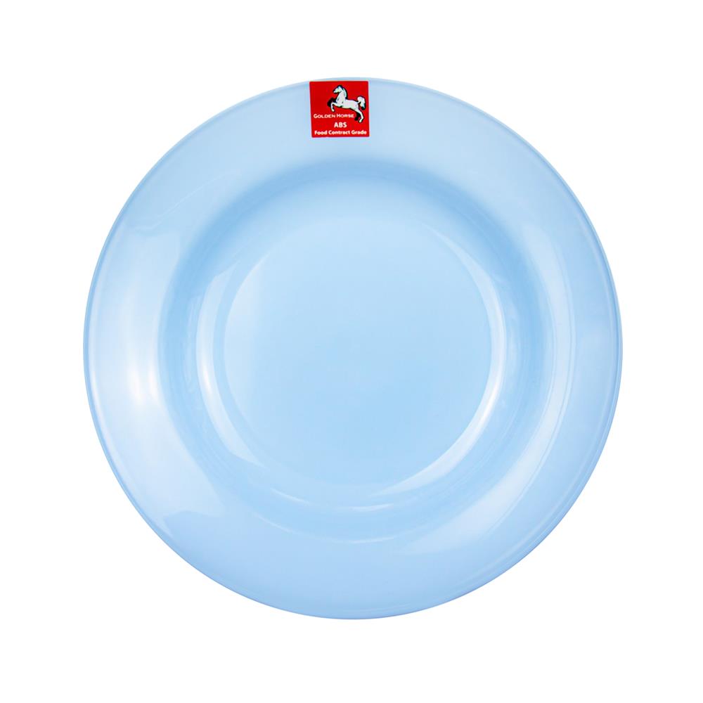 จานลึก ABS 9 นิ้ว GOLDEN HORSE สีฟ้า