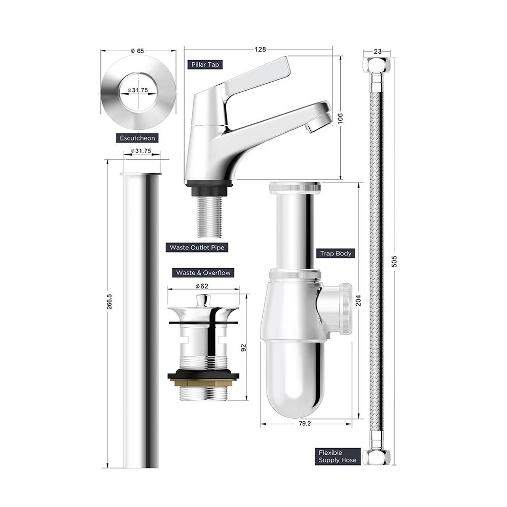 ชุดก๊อกอ่างล้างหน้า AMERICAN STANDARD FFAST601-1T1509BT0