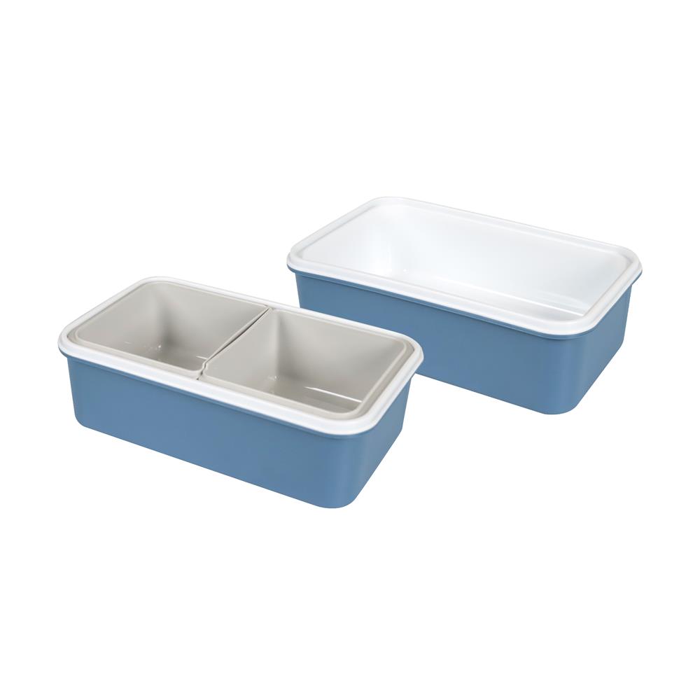 ชุดกล่องอาหาร+กระเป๋า SUPER LOCK SET PPP สีน้ำเงิน