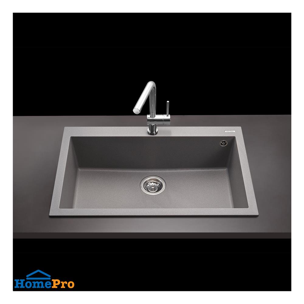 ซิงค์ฝัง 1 หลุม METRIX KIN100TN สีไทเทเนียมเกรย์