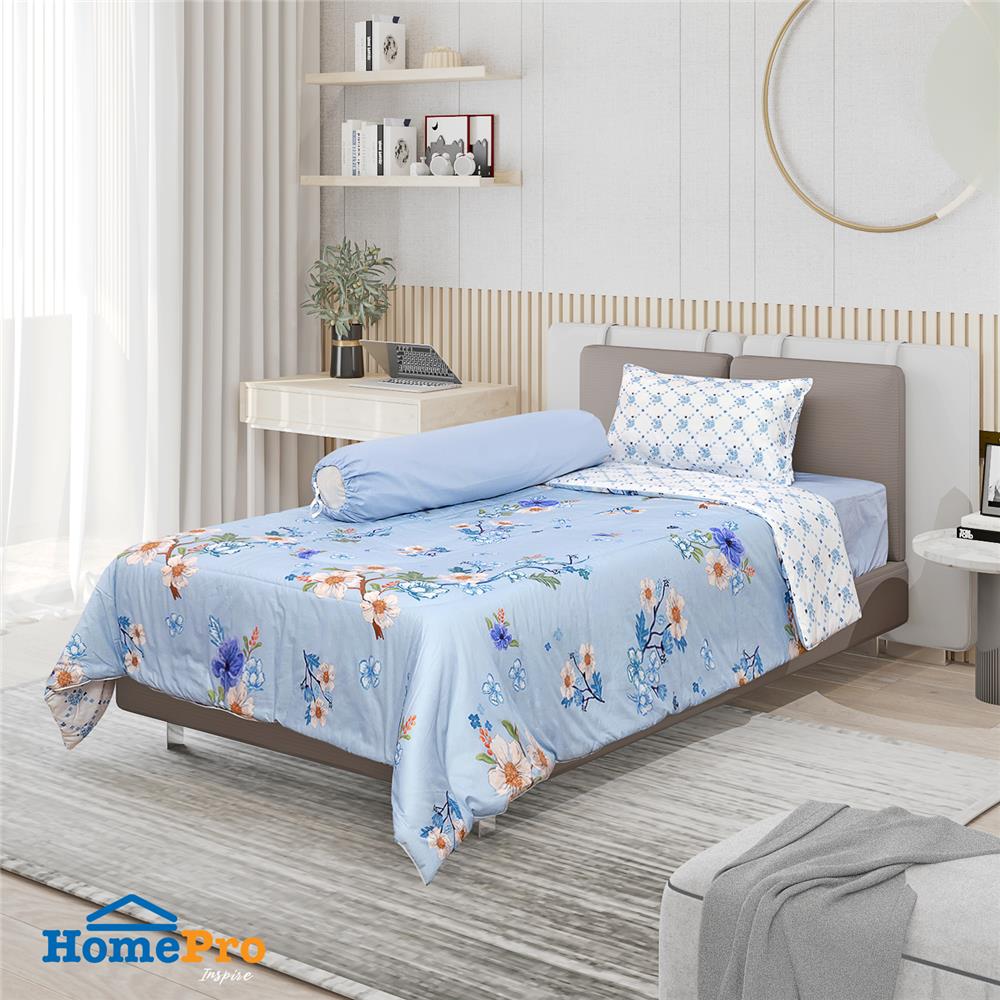 ชุดผ้าปูที่นอน 3.5 ฟุต 4 ชิ้น HOME LIVING STYLE XJEEP B สี BLUE