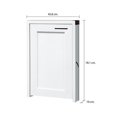 บานถังแก๊ส CABIN ELMO 45.8x78.1 ซม. สีขาว_7