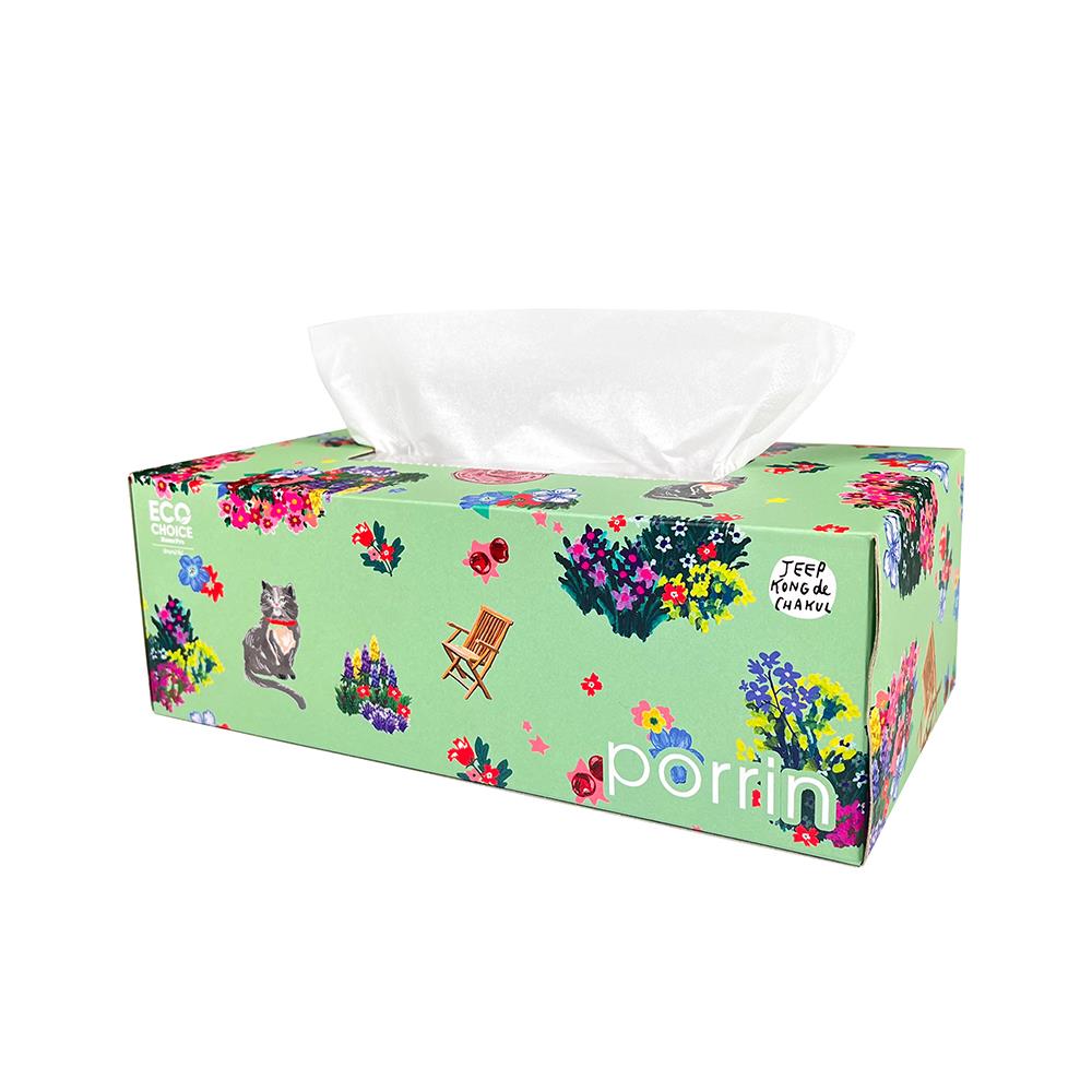 กระดาษเช็ดหน้า PORRIN BOX X-JEEP 150 แผ่น แพ็ค 3