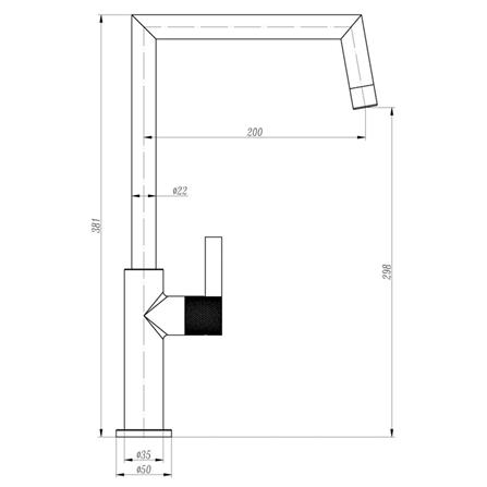 ก๊อกซิงค์ผสมเคาน์เตอร์ MEX 2105S-E40BR_6
