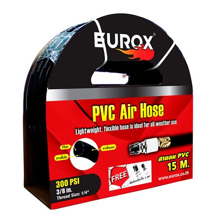 สายลม PVC พร้อมข้อต่อ EUROX 3/8 นิ้ว X 15 ม._0