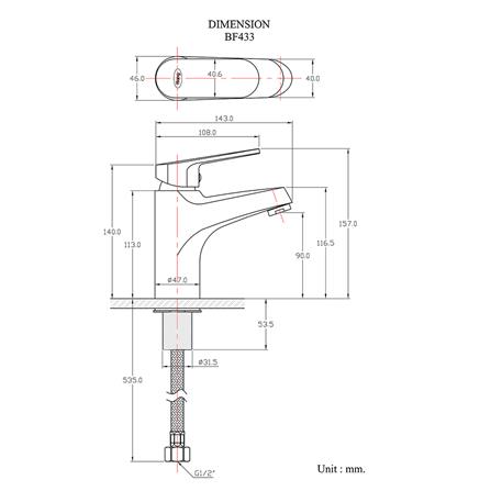 ก๊อกอ่างล้างหน้าผสม HANG BF-443_3