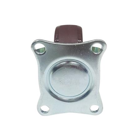 ลูกล้อโพลียูรีเทน LEON แป้นตาย ไม่มีเบรก 2 นิ้ว สีแดง_1