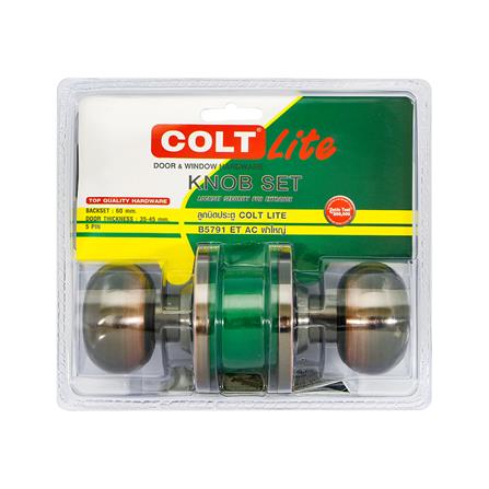 ลูกบิดทั่วไป COLT LITE B5791 หัวจัน สีทองแดงรมดำ_4