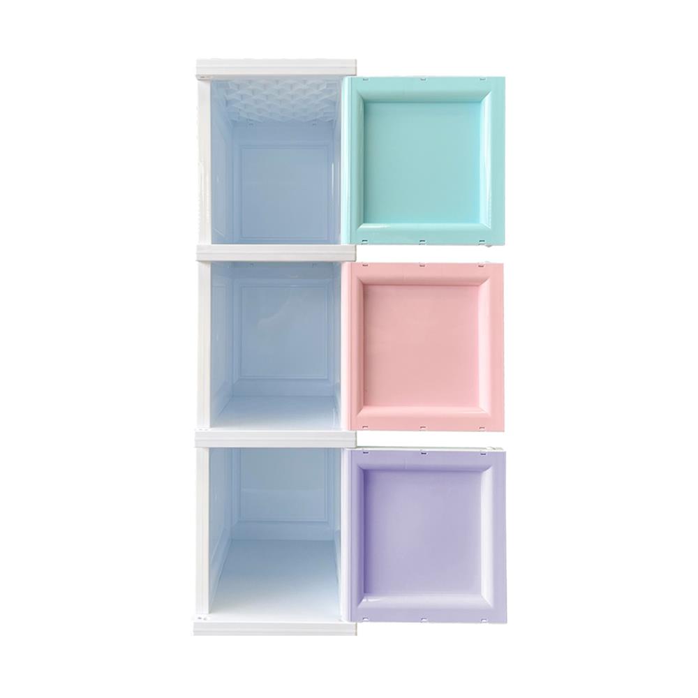ตู้บานเปิด 3 ชั้น STACKO TOWERBOX VID 34X50X121 ซม. PASTEL