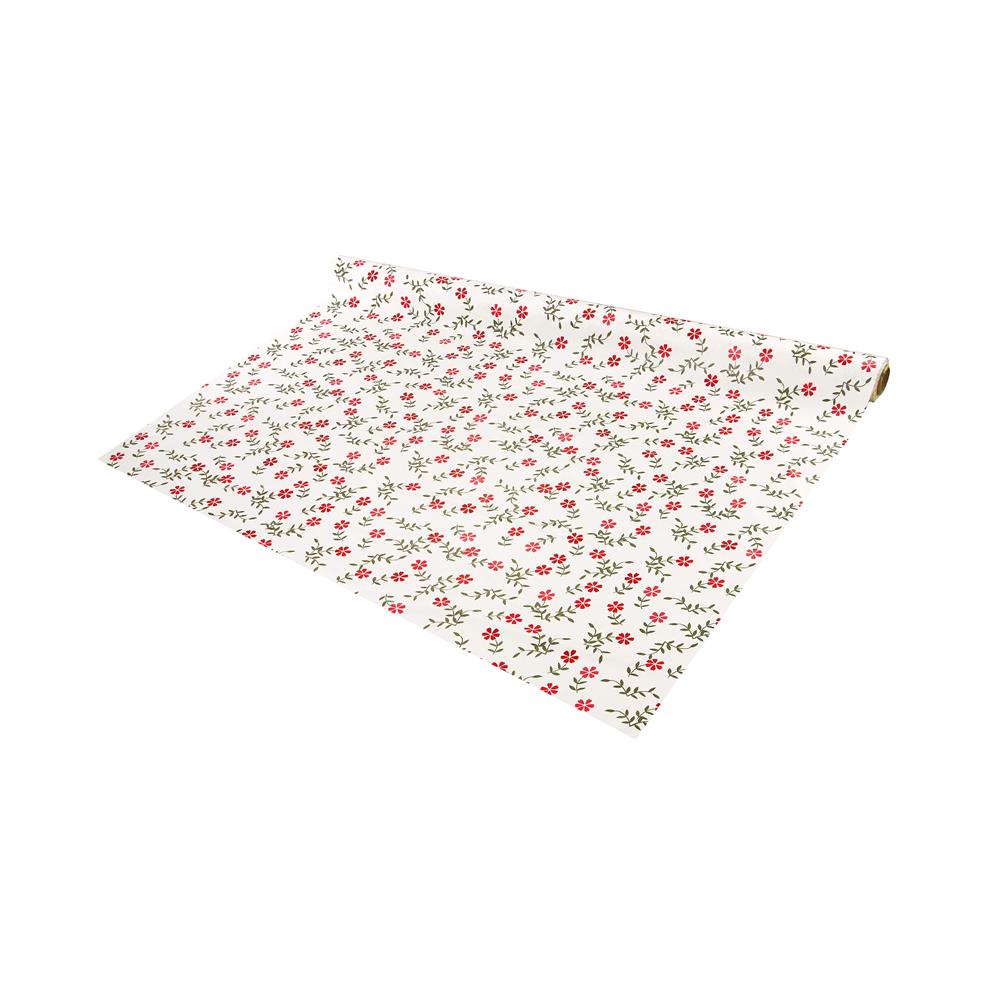 ผ้าปูโต๊ะ PVC SRITHAI 135 ซม. RED FLOWER /ม.