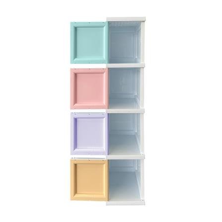 ตู้บานเปิด 4 ชั้น STACKO TOWERBOX VID 34X50X160 ซม. PASTEL_2