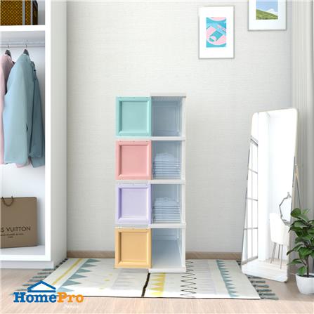 ตู้บานเปิด 4 ชั้น STACKO TOWERBOX VID 34X50X160 ซม. PASTEL_3