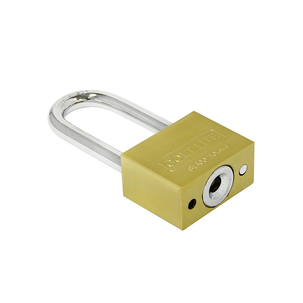 กุญแจลูกปืน COLT LITE SI340L 40 มม. คอยาว สีทองเหลือง