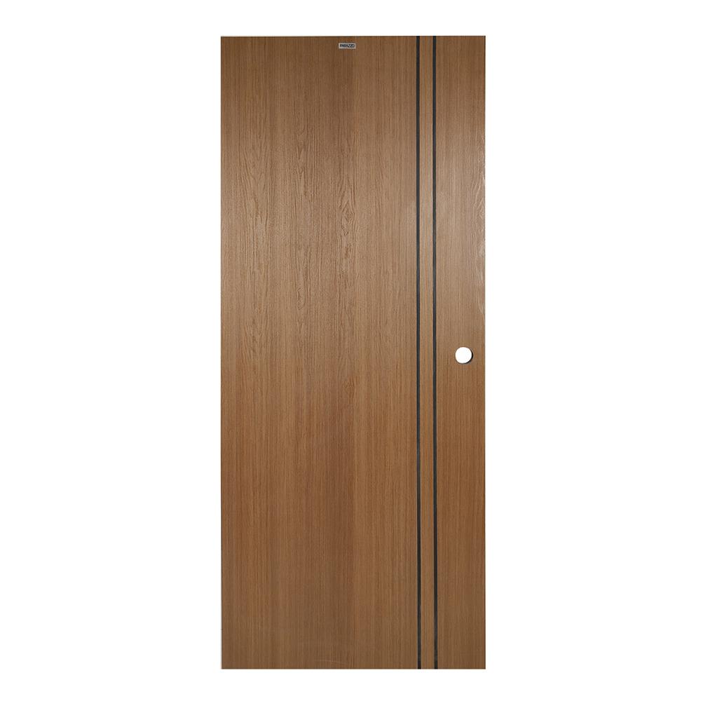 ประตูภายใน UPVC PARAZZO PUN02 80X200 ซม. สีช็อกโกแลต เจาะลูกบิด
