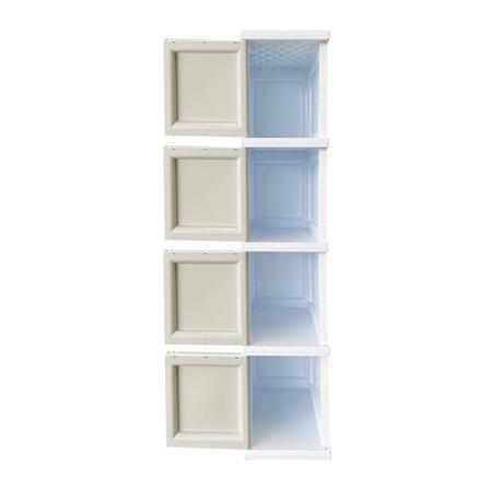 ตู้บานเปิด 4 ชั้น STACKO TOWERBOX VID 34X50X160 ซม. สีเทา_2