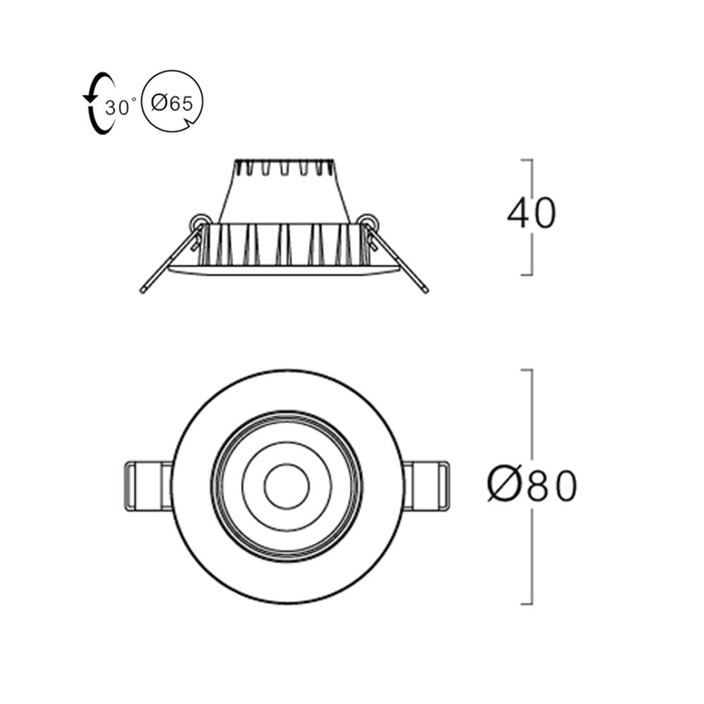 ดาวน์ไลท์ LED LUMAX 19-A6586 3.1 นิ้ว 7 วัตต์ DAYLIGHT สีขาว