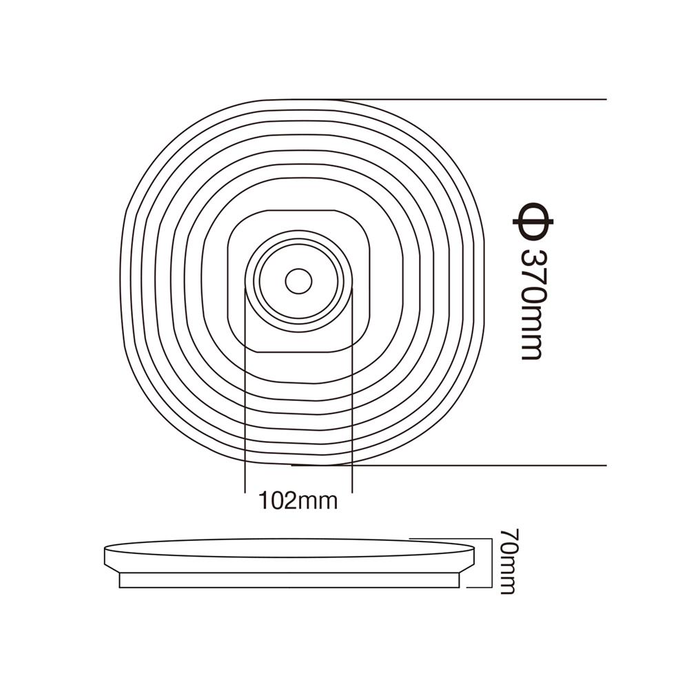 ไฟเพดาน LED SHINING S-CE03600C-1BSP 15 นิ้ว 36 วัตต์ DAYLIGHT/COOL WHITE/WARM WHITE/RGB สีขาว