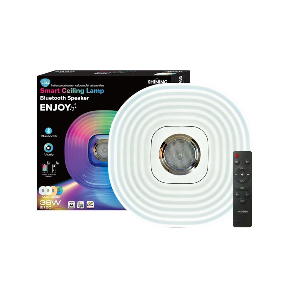 ไฟเพดาน LED SHINING S-CE03600C-1BSP 15 นิ้ว 36 วัตต์ DAYLIGHT/COOL WHITE/WARM WHITE/RGB สีขาว