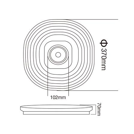 ไฟเพดาน LED SHINING S-CE03600C-1BSP 15 นิ้ว 36 วัตต์ DAYLIGHT/COOL WHITE/WARM WHITE/RGB สีขาว_9