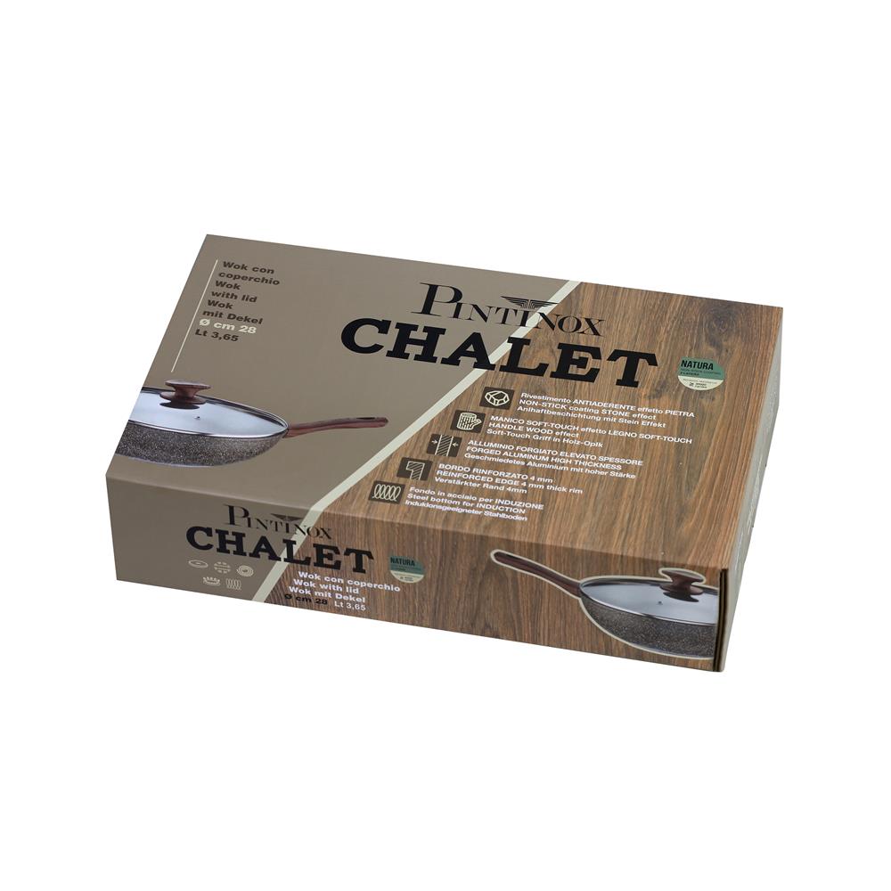 กระทะลึกพร้อมฝา 28 ซม. PINTINOX CHALET WOK IH