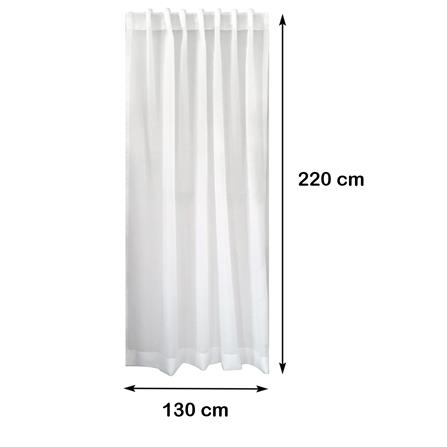 ผ้าม่านโปร่งซ่อนหู HOME LIVING STYLE BASIE 130X220 ซม. สีขาว_5