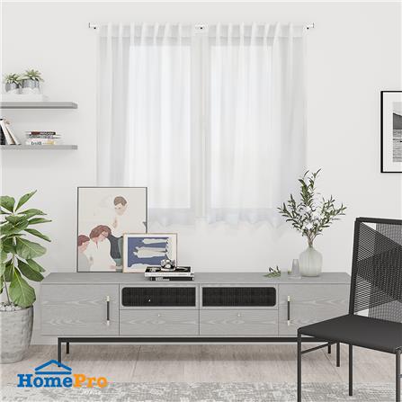 ผ้าม่านโปร่งซ่อนหู HOME LIVING STYLE BASIE 130X160 ซม. สีขาว_3