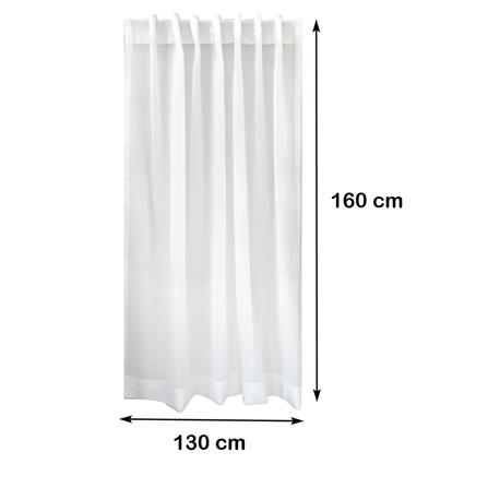 ผ้าม่านโปร่งซ่อนหู HOME LIVING STYLE BASIE 130X160 ซม. สีขาว_5