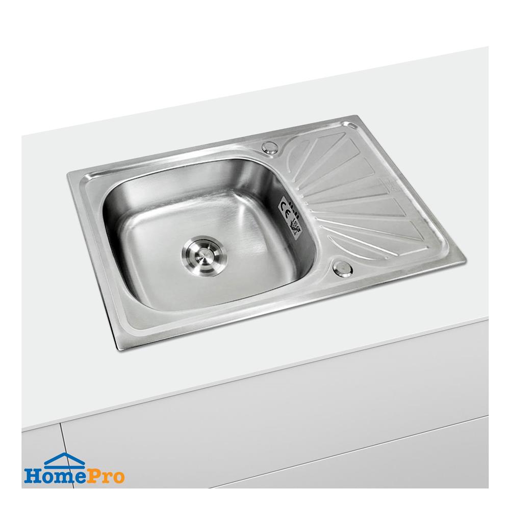 ซิงค์ฝัง 1 หลุม 1 ที่พัก TECNOSTAR TNS 754517 เงิน