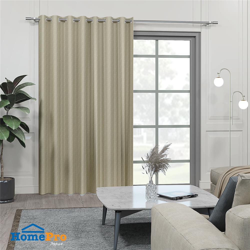 ผ้าม่าน EYELET HOME LIVING STYLE PLUSO UV 270X220 ซม. สีน้ำตาล