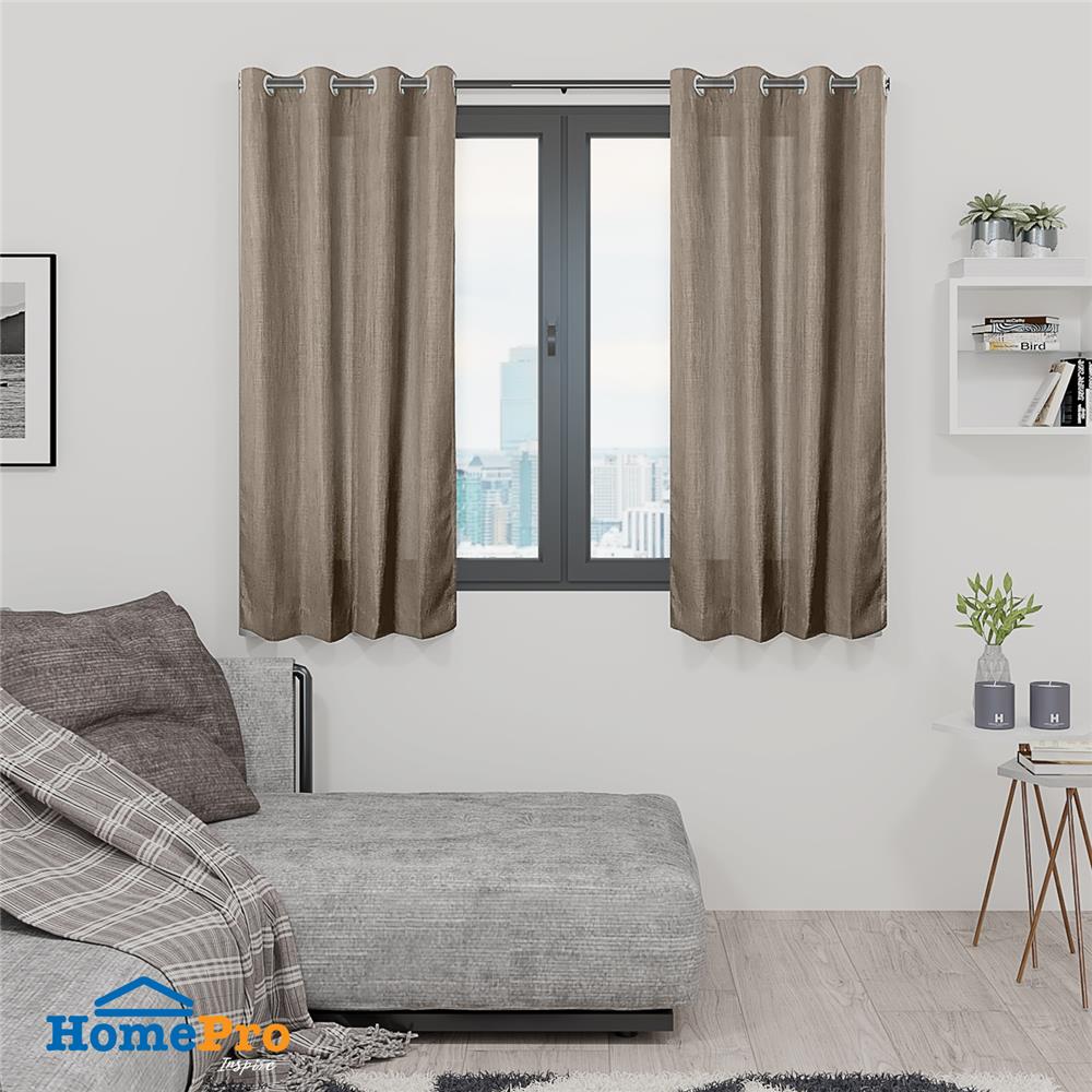 ผ้าม่าน EYELET HOME LIVING STYLE GRAINO UV 130X160 ซม. สีน้ำตาล