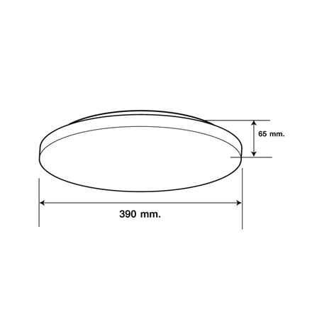 ไฟเพดาน LED HI-TEK HFIL348DCW 15.5 นิ้ว 48 วัตต์ DAYLIGHT/COOL WHITE/WARM WHITE สีขาว_5