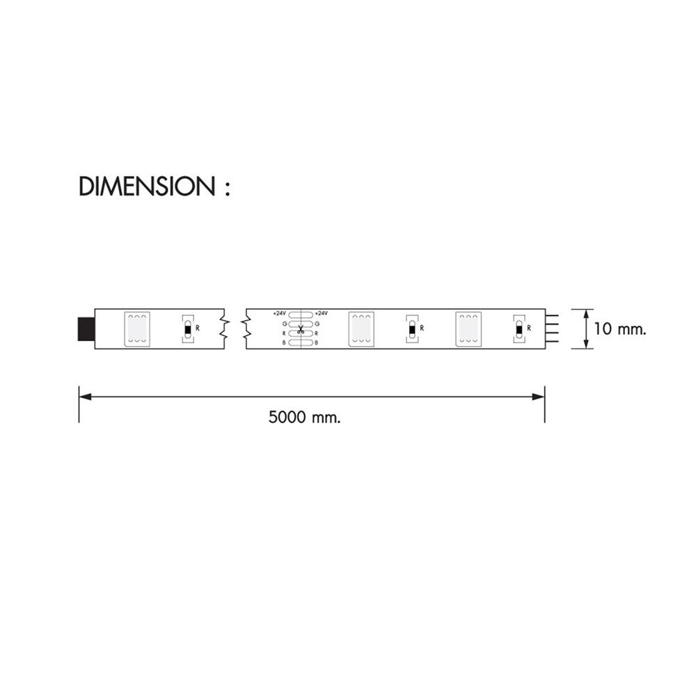 ไฟเส้น LED RACER SMART WI-FI LED FLEX STRIPS 20 วัตต์ RGB 5 เมตร