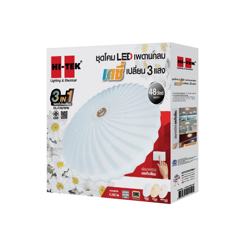 ไฟเพดาน LED HI-TEK HFIL248DCW 15 นิ้ว 48 วัตต์ DAYLIGHT/COOL WHITE/WARM WHITE สีขาว