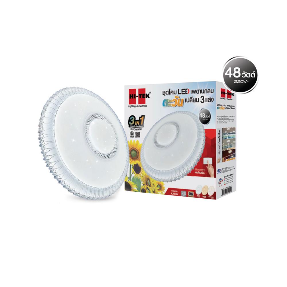 ไฟเพดาน LED HI-TEK HFIL448DCW 15.5 นิ้ว 48 DAYLIGHT/COOL WHITE/WARM WHITE สีขาว