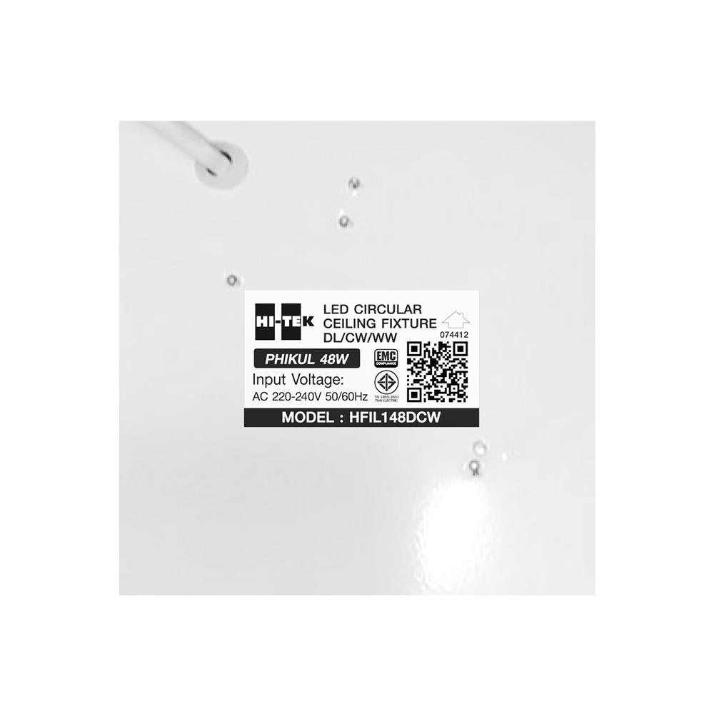 ไฟเพดาน LED HI-TEK HFIL148DCW 15.5 นิ้ว 48 วัตต์ DAYLIGHT/COOL WHITE/WARM WHITE สีขาว