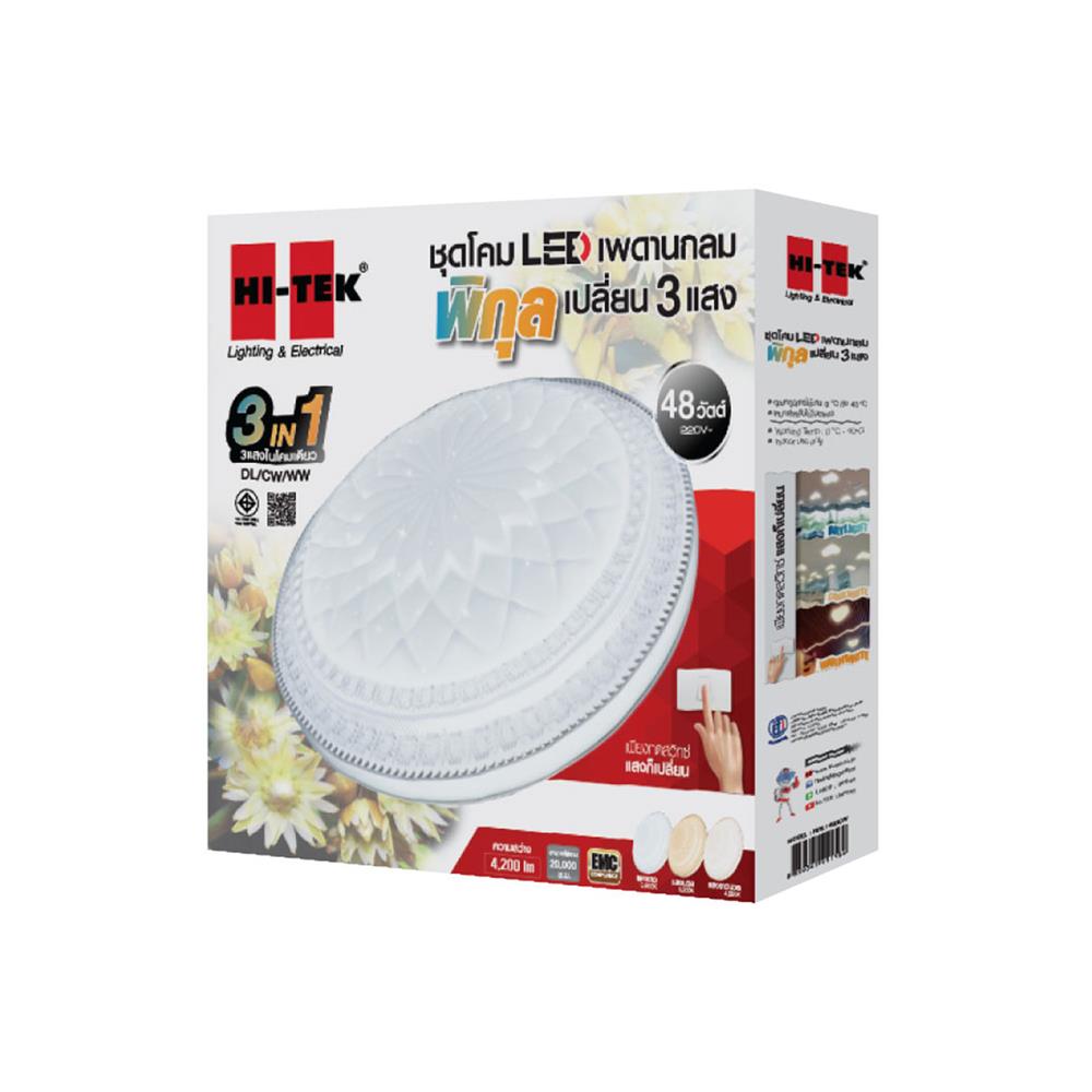 ไฟเพดาน LED HI-TEK HFIL148DCW 15.5 นิ้ว 48 วัตต์ DAYLIGHT/COOL WHITE/WARM WHITE สีขาว