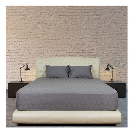 ชุดผ้าปูที่นอน 6 ฟุต 3 ชิ้น SYNDA VASTNESSA สี GREY_0