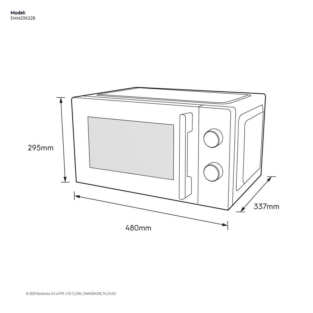 ไมโครเวฟระบบอุ่น ELECTROLUX EMM23K22B 23 ลิตร