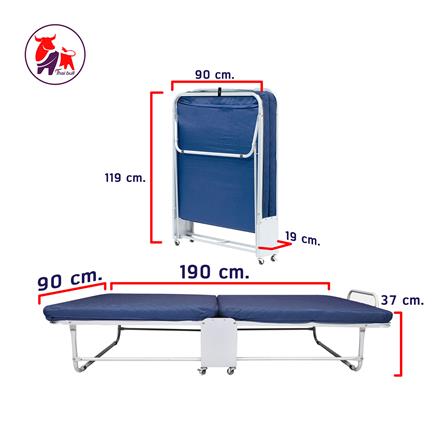 เตียงพับพร้อม TOPPER THAIBULL 2108 EZ-010 สีน้ำเงิน_6