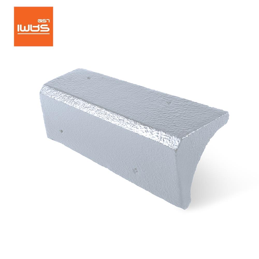 ครอบปิดชายอดามัส ตราเพชร 20x35 ซม. สีเทาอาร์กติก