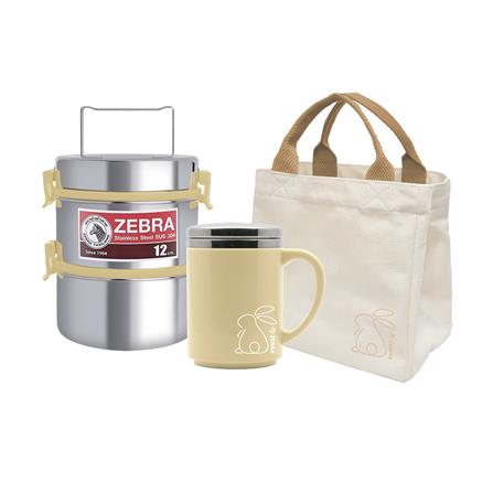 ชุดปิ่นโต 12 ซม. พร้อมกระเป๋า ZEBRA RABBIT_0