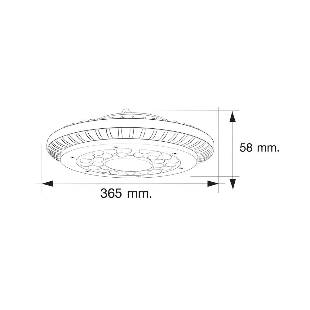 โคมไฮเบย์ LED HI-TEK HFIHE0200D 200 วัตต์ DAYLIGHT สีดำ