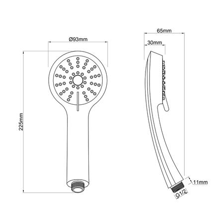 ชุดฝักบัวสายอ่อน 3 ระดับพร้อมวาล์ว DONMARK GL-4244_3