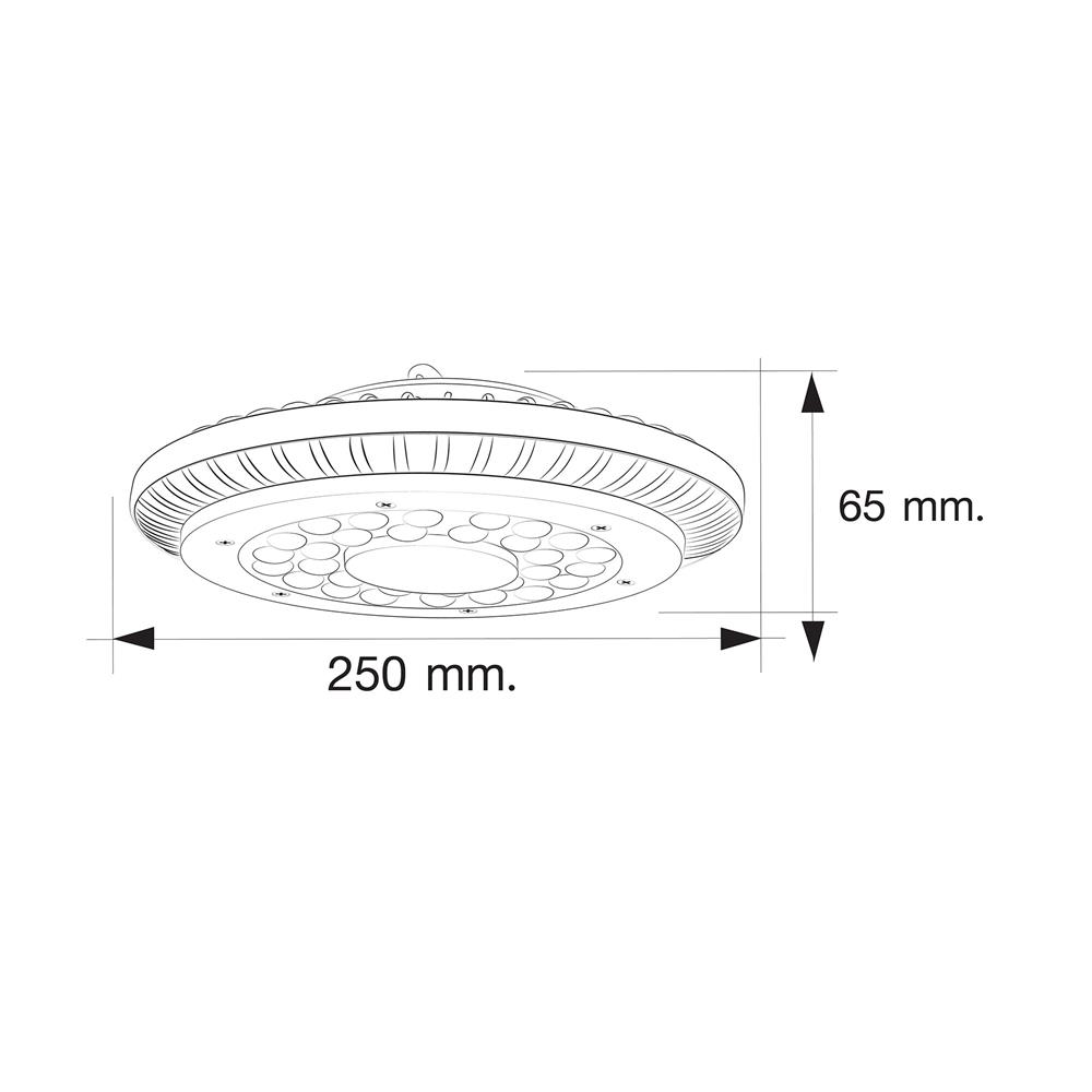โคมไฮเบย์ LED HI-TEK HFIHE0100D 100 วัตต์ DAYLIGHT สีดำ