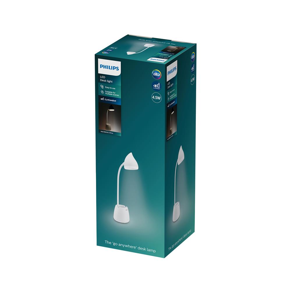 ไฟอ่านหนังสือ LED PHILIPS HATDSK213 4.5 วัตต์ (DAYLIGHT, COOL WHITE, WARM WHITE) สีขาว