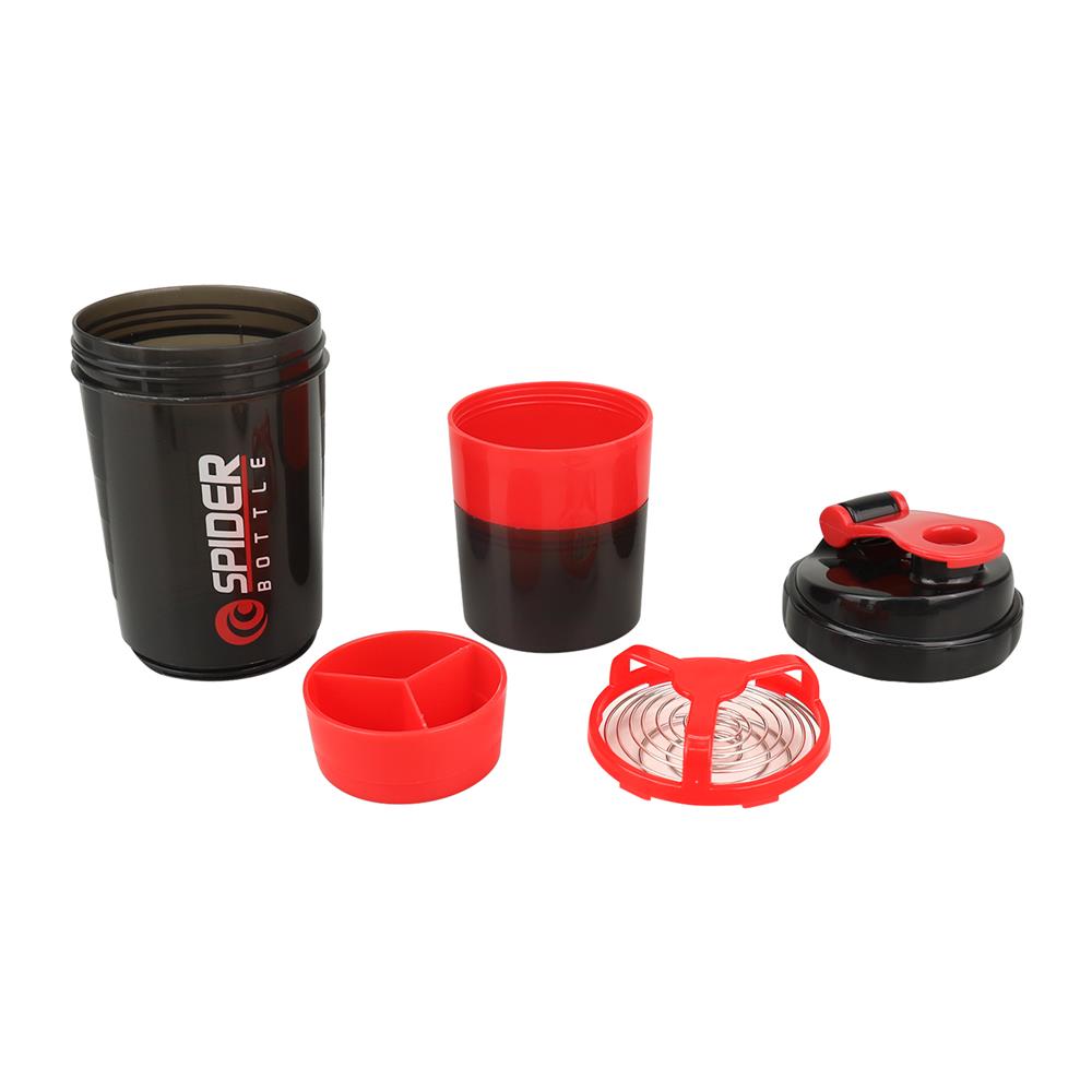 แก้วเชคเวย์โปรตีน GRANDE SPIDER สีแดง