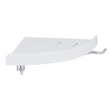 ขอแขวนผ้าพร้อมชั้นวางเข้ามุม MOYA BAS-1008W สีขาว