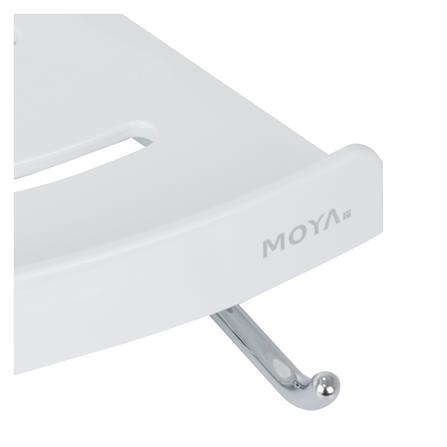 ขอแขวนผ้าพร้อมชั้นวางเข้ามุม MOYA BAS-1008W สีขาว_3