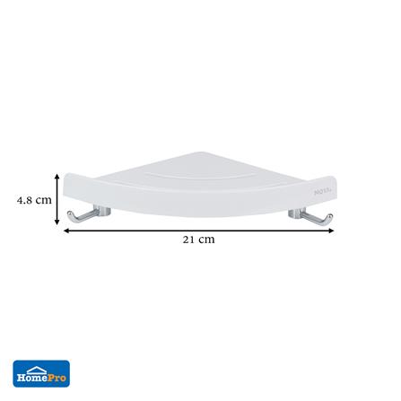 ขอแขวนผ้าพร้อมชั้นวางเข้ามุม MOYA BAS-1008W สีขาว_5